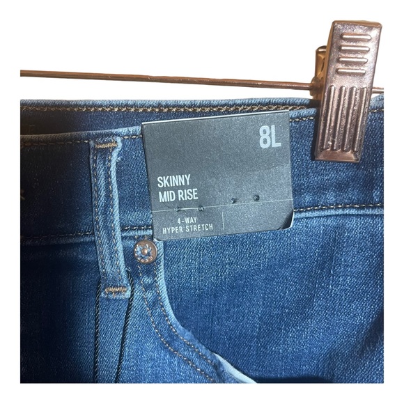EXPRESS Skinny Mid Rise 4-Way Hyper Stretch Jeans 8L NWT - Picture 5 of 10